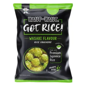 Riževi krekerji z okusom wasabi 85g WANT WANT