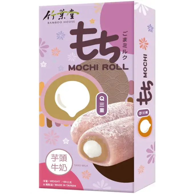 2807 Japonska slaščica Mochi rolice Taro 150g BAMBOO HOUSE