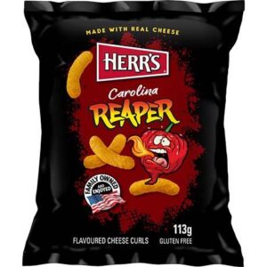 Pečeni koruzni prigrizki s čilijem in sirom Carolina Reaper 113g HERR'S