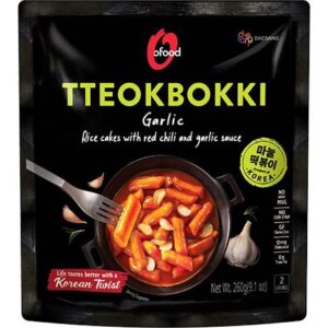 Topokki z omako iz čilija in česna 260g O'FOOD