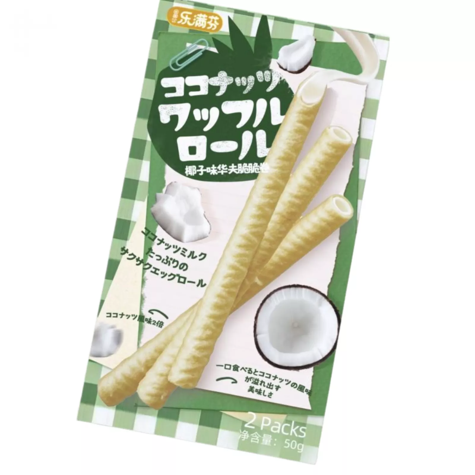 Kokosove vafelj rolice 52g LEMANFEN