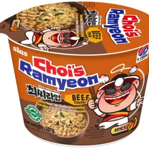 Instant pšenični rezanci z okusom govedine v lončku 107g CHOI'S