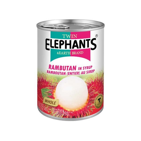 11903 Rambutan in syrup 565g TWIN ELEPHANT - Image 1