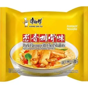 Instant rezanci z okusom svinjine in  praženih šalotk 104g KANG SHI FU