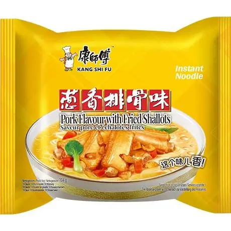 3218 Instant rezanci z okusom svinjine in prazenih sarlotk 104g KANG SHI FU