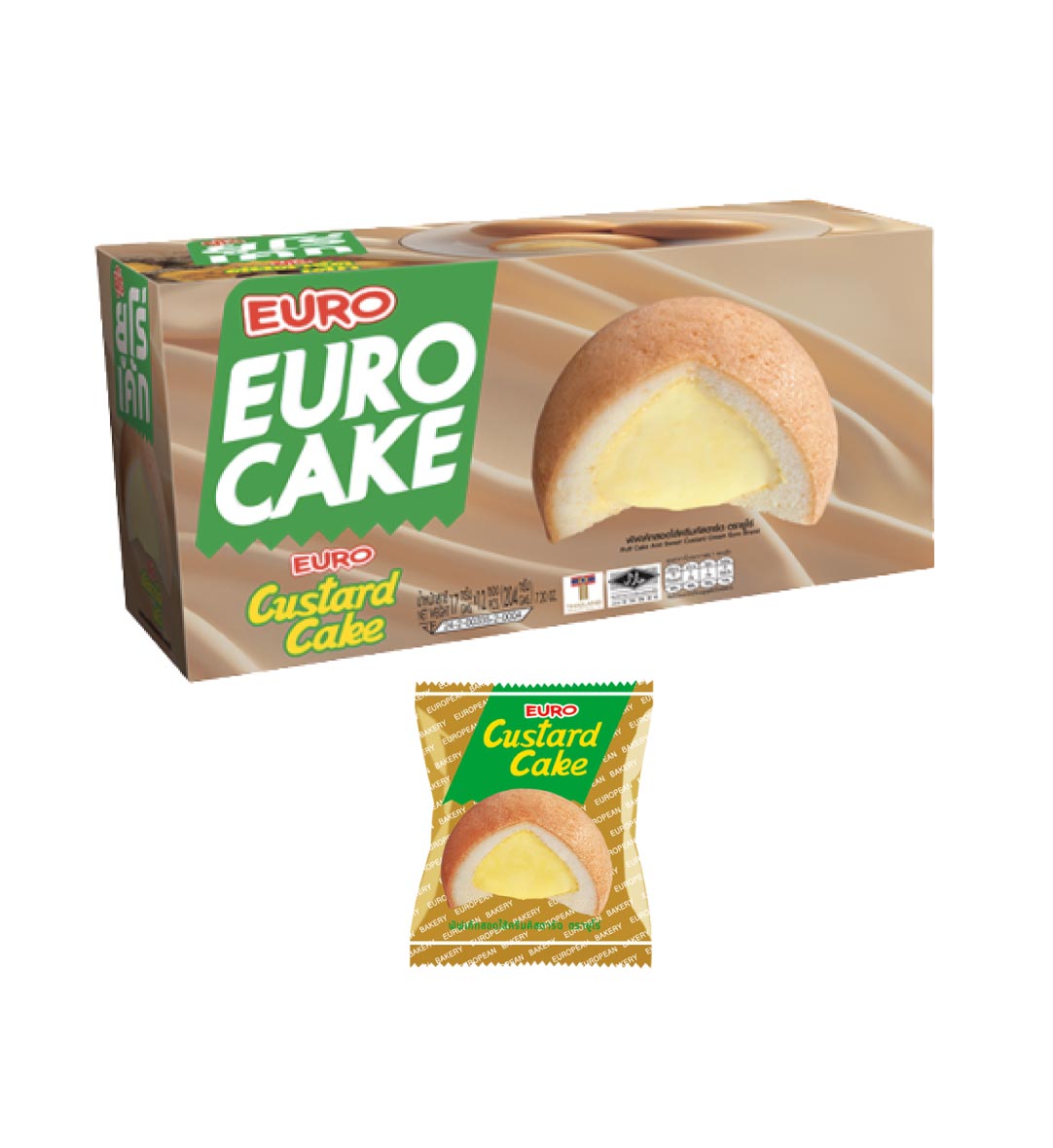 Euro-Cake-Custard-E5 Cream cake box 12x204g EURO - Image 1