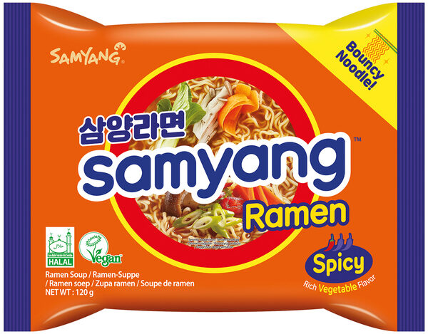 Instant rezanci (Ramen) z zelenjavo – pekoči 120g SAMYANG