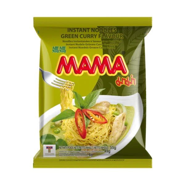 Instant rezanci z okusom zelenega karija 55g MAMA