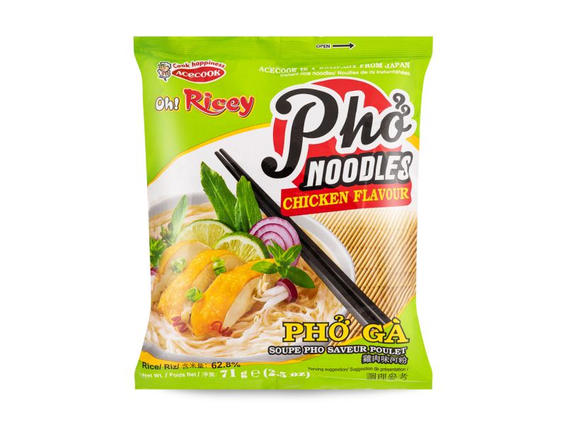 Instant riževi rezanci Pho s pisčancem 71g ACECOO Instant riževi rezanci Pho s pisčancem 71g ACECOOK - slika 1