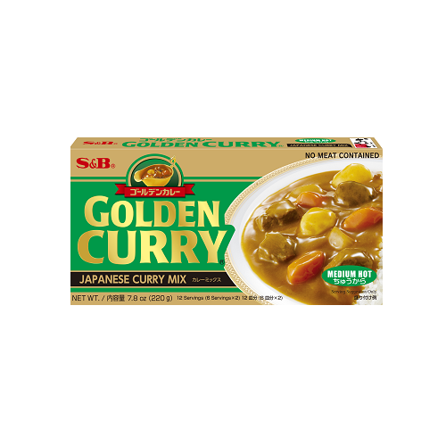 Medium Hot Golden Curry S&B Japanese golden curry medium spicy 220g S&B - Image 1