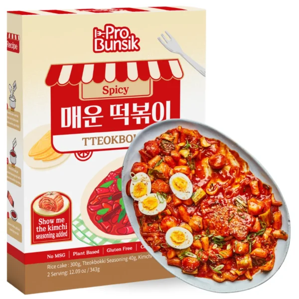 Tteokbokki (rice rolls) hot 343g PROBUNSIK