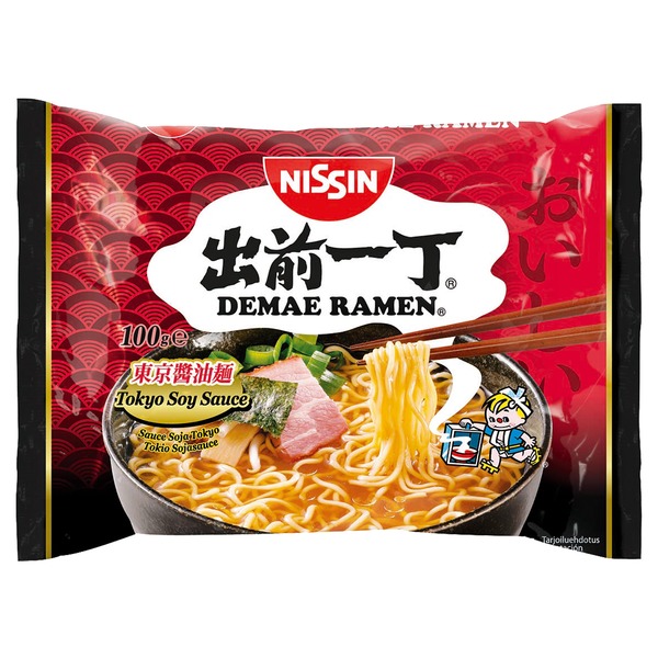 demae ramen Instant ramen rezanci s sojino omako 100g NISSIN - slika 1