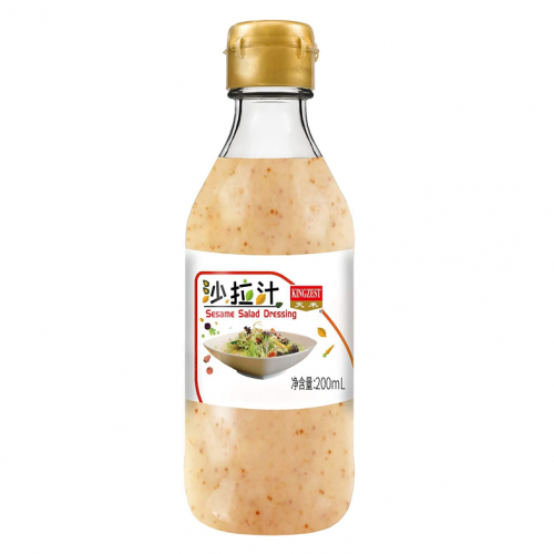 kingzest-sesame-salad-dressing-200ml-e1643635383597 Solatni preliv z praženim sezamom 200ml KINGZEST - slika 1