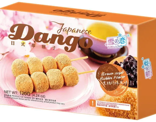 Japonska sladica Dango z okusom rjavega sladkorja in tapiokinimi kroglicami 120g YUKI&LOVE